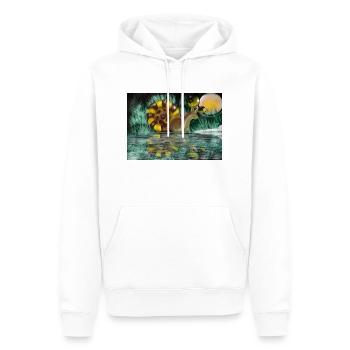 escargot - Sweat à capuche Premium bio Homme - blanc - Devant - Nico (187cm)