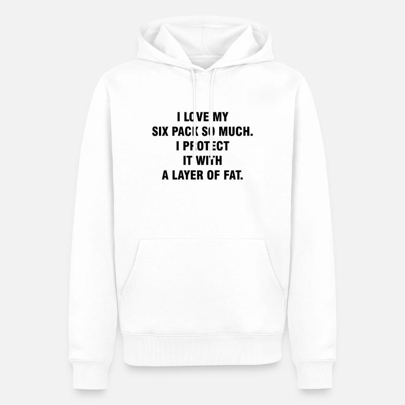 FETTSCHICHT - Männer Premium Bio Hoodie - Weiß