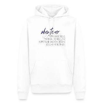 minimalistische Weltkarte03 - Männer Premium Bio Hoodie - Weiß - Vorne - Nico (187cm)