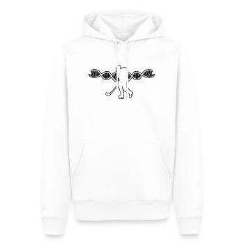Joueurs de hockey sur glace Équipe de hockey sur glace Fan de hockey Hockey sur glace - Sweat à capuche Premium bio Homme - blanc - Devant - Nico (187cm)