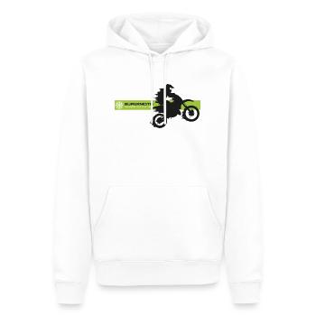 SUPER MOTO speed - Männer Premium Bio Hoodie - Weiß - Vorne - Nico (187cm)