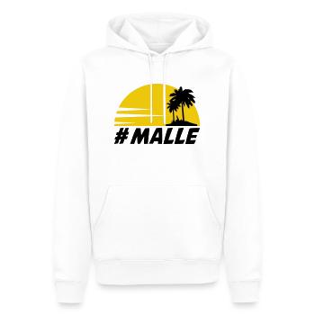 Malle - Sweat à capuche Premium bio Homme - blanc - Devant - Nico (187cm)