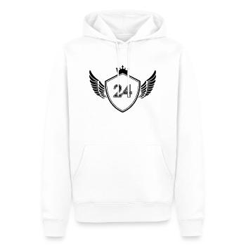 Coat of arms 24 - Men’s Premium Organic Hoodie - white - Front - Nico (187cm)