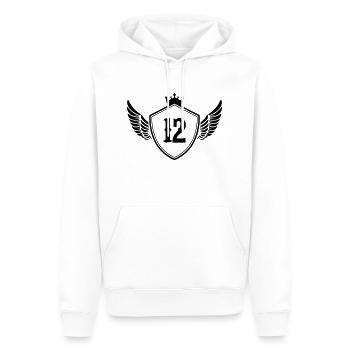 Coat of arms 12 - Men’s Premium Organic Hoodie - white - Front - Nico (187cm)