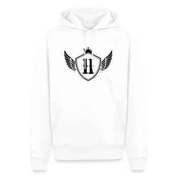 Armoiries 11 - Sweat à capuche Premium bio Homme - blanc - Devant - Nico (187cm)