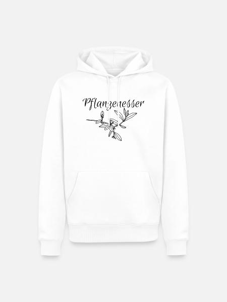 Pflanzenesser - Männer Premium Bio Hoodie - Weiß