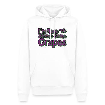 I'm Here To Stomp Some Grapes - Men’s Premium Organic Hoodie - white - Front - Nico (187cm)