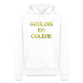 Gaulois en colère - Sweat à capuche Premium bio Homme - blanc - Devant - Nico (187cm)