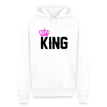 king - Männer Premium Bio Hoodie - Weiß - Vorne - Nico (187cm)
