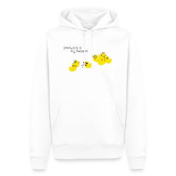 Le dessin est ma passion - Sweat à capuche Premium bio Homme - blanc - Devant - Nico (187cm)