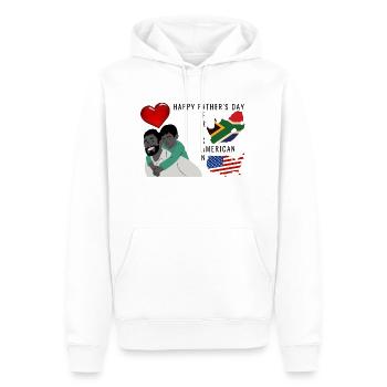 Alles Gute zum afroamerikanischen Vatertag - Männer Premium Bio Hoodie - Weiß - Vorne - Nico (187cm)
