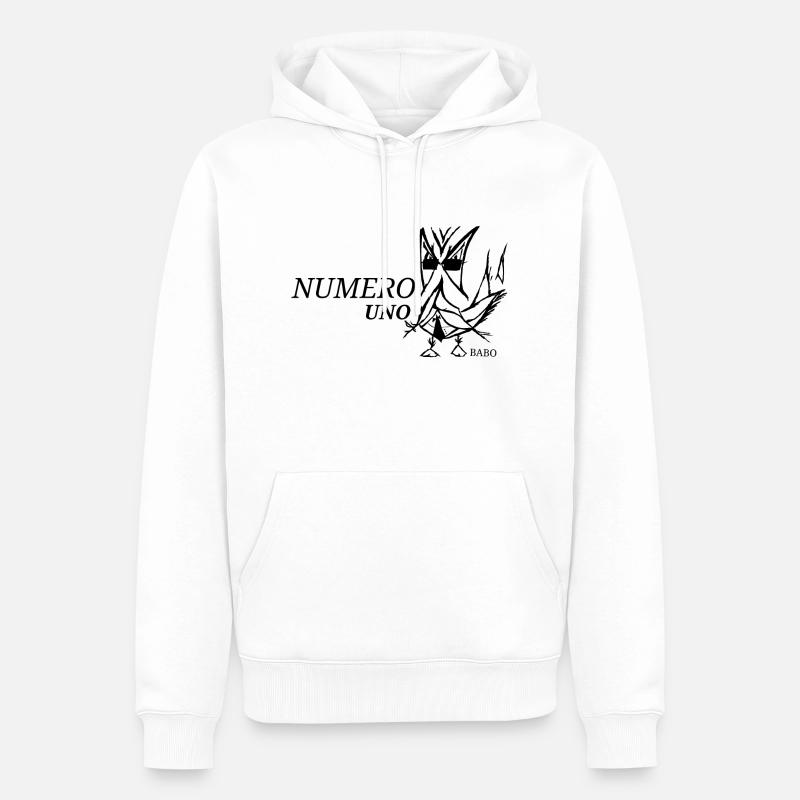 Adobe Express 20230820 2136540 1 - Männer Premium Bio Hoodie - Weiß