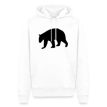Silhouette d’ours - Sweat à capuche Premium bio Homme - blanc - Devant - Nico (187cm)