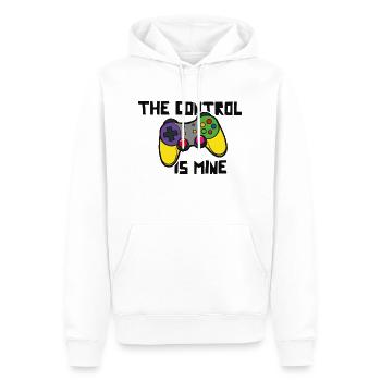 Le contrôle est le mien - Sweat à capuche Premium bio Homme - blanc - Devant - Nico (187cm)