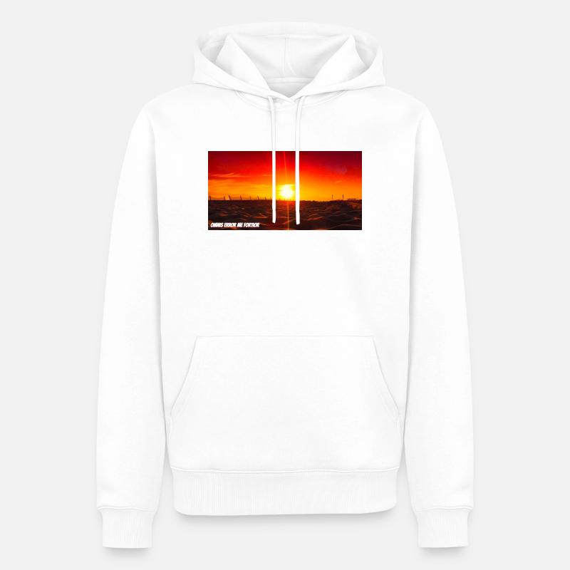 Zeitlos - Männer Premium Bio Hoodie - Weiß