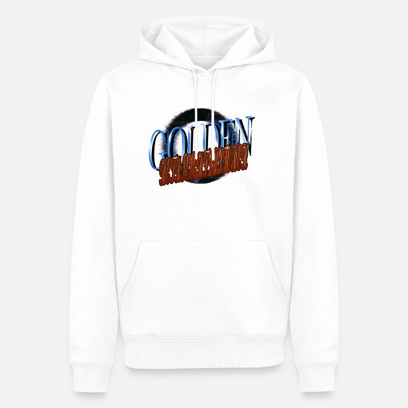 statement bachhund pfote bday bullterrier - Männer Premium Bio Hoodie - Weiß
