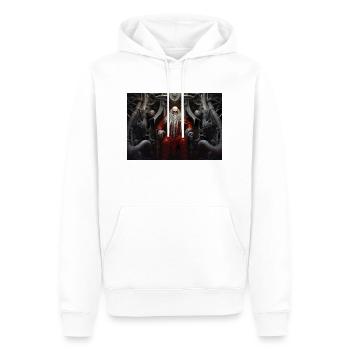 Gruseliger Weihnachtsmann König - Männer Premium Bio Hoodie - Weiß - Vorne - Nico (187cm)