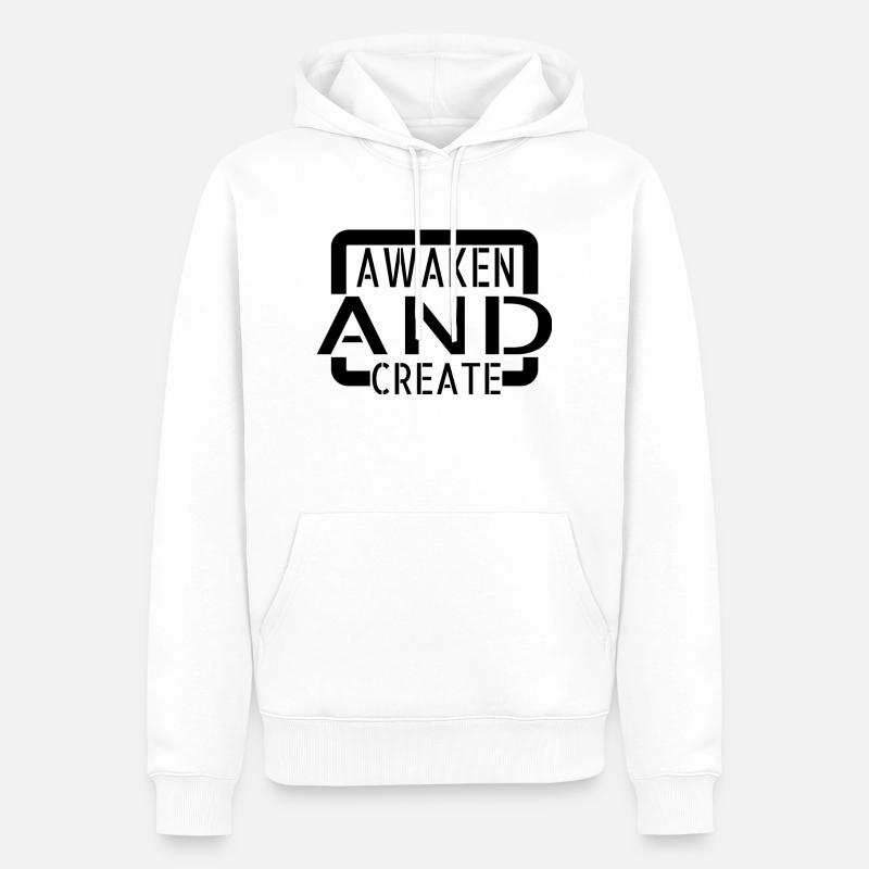 funny enlightenment practices statement - Männer Premium Bio Hoodie - Weiß