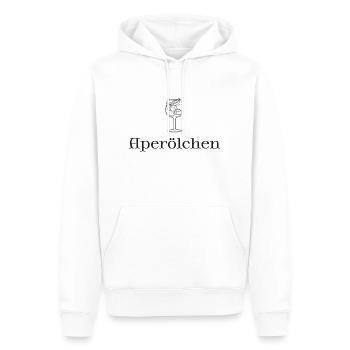 Aperölchen - Sweat à capuche Premium bio Homme - blanc - Devant - Nico (187cm)