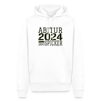 abitur Abi - Männer Premium Bio Hoodie - Weiß - Vorne - Nico (187cm)