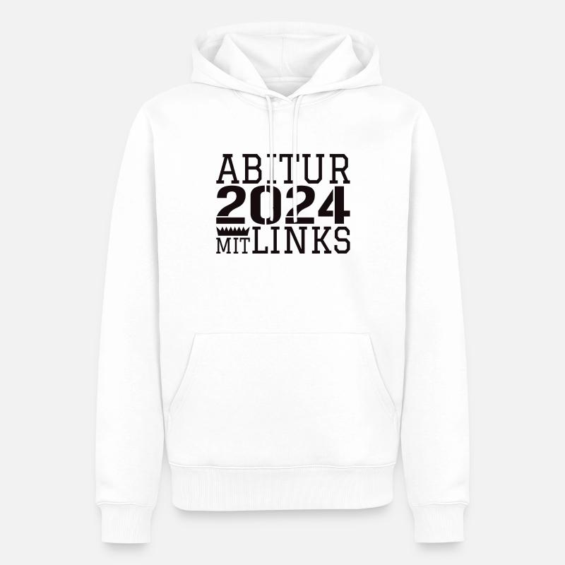 Abi Abitur Sprüche - Männer Premium Bio Hoodie - Weiß