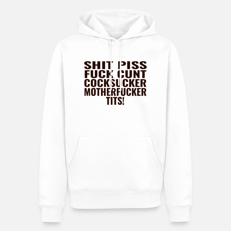 Mots interdits - Sweat à capuche Premium bio Homme - blanc