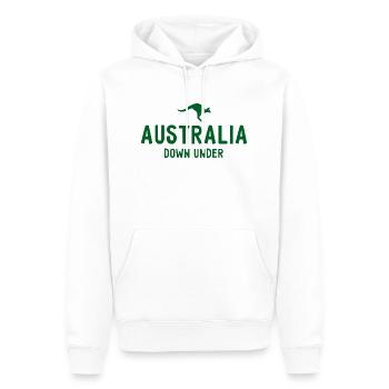 Australie - Australie - Australie - Kangourou - Sweat à capuche Premium bio Homme - blanc - Devant - Nico (187cm)