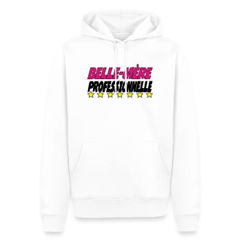 Belle Mère PROFESSIONNELLE - Sweat à capuche Premium bio Homme - blanc - Devant - Nico (187cm)