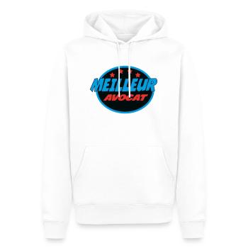 MEILLEUR AVOCAT - Sweat à capuche Premium bio Homme - blanc - Devant - Nico (187cm)