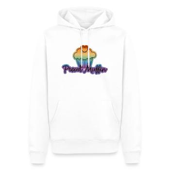 Muffin fier - Sweat à capuche Premium bio Homme - blanc - Devant - Nico (187cm)