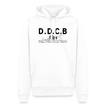 DDCB - Men’s Premium Organic Hoodie - white - Front - Nico (187cm)