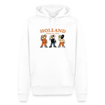 Holland Party Patrol - Men’s Premium Organic Hoodie - white - Front - Nico (187cm)