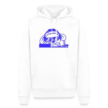 Lustiger Cooler DJ Igel Mischpult Party Musik Spaß - Männer Premium Bio Hoodie - Weiß - Vorne - Nico (187cm)