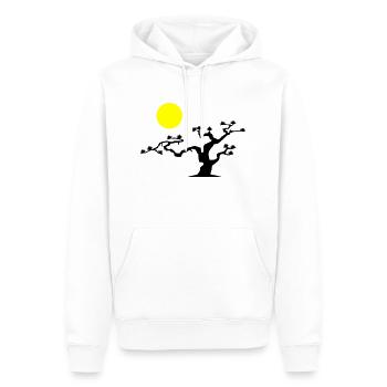 Arbre japonais - Sweat à capuche Premium bio Homme - blanc - Devant - Nico (187cm)