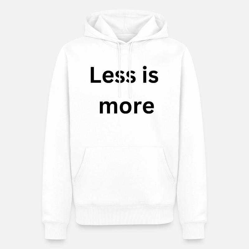 Moins, c’est plus - Sweat à capuche Premium bio Homme - blanc