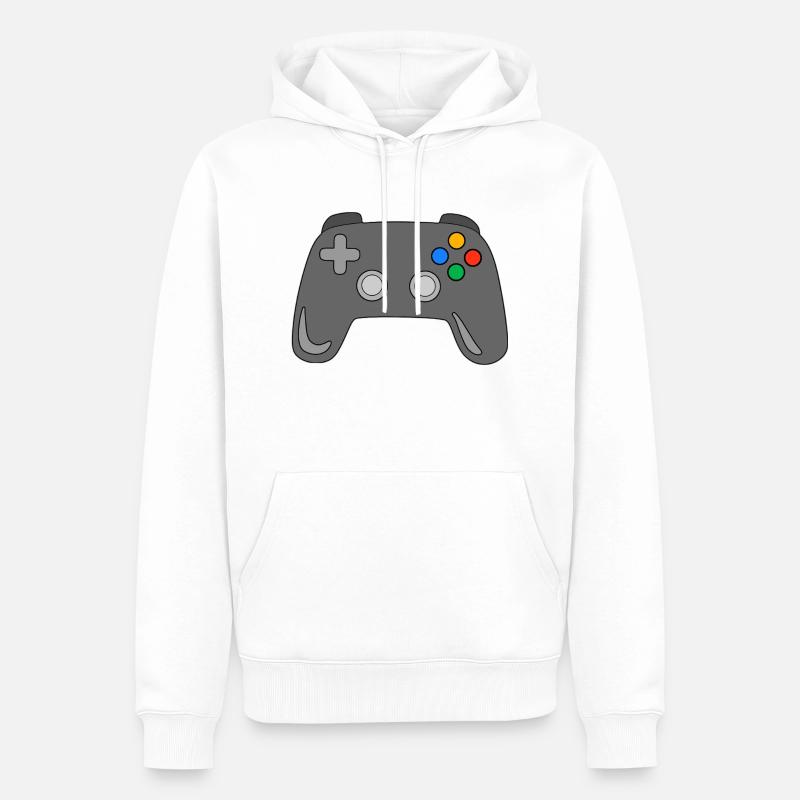Controller - Männer Premium Bio Hoodie - Weiß