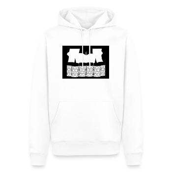 1000000071 - Männer Premium Bio Hoodie - Weiß - Vorne - Nico (187cm)
