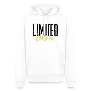 Limited Edition - Men’s Premium Organic Hoodie - white - Front - Nico (187cm)