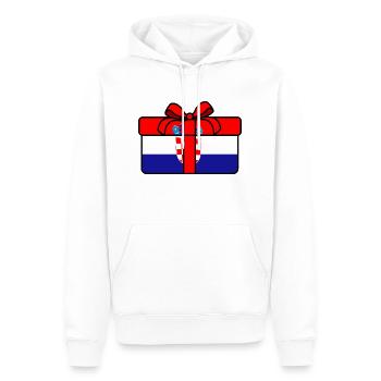 Geschenkflagge von Kroatien Weihnachten - Männer Premium Bio Hoodie - Weiß - Vorne - Nico (187cm)