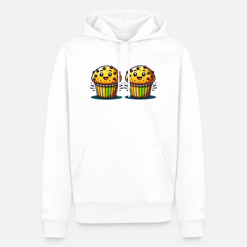 Muffin Comic - Männer Premium Bio Hoodie - Weiß