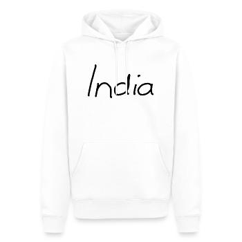 India - Männer Premium Bio Hoodie - Weiß - Vorne - Nico (187cm)