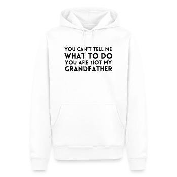 MY GRANDFATHER - Sweat à capuche Premium bio Homme - blanc - Devant - Nico (187cm)