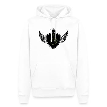Armoiries, majeur - Sweat à capuche Premium bio Homme - blanc - Devant - Nico (187cm)