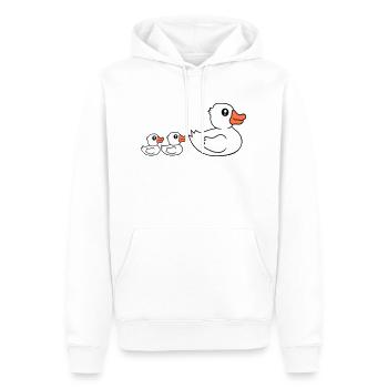 3 Ducks Family Mom Mom Two Kids Baby Dad - Men’s Premium Organic Hoodie - white - Front - Nico (187cm)
