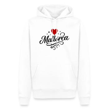 Cœur de Majorque - Sweat à capuche Premium bio Homme - blanc - Devant - Nico (187cm)
