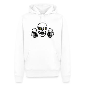 Beer Skeleton Party - Men’s Premium Organic Hoodie - white - Front - Nico (187cm)