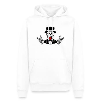 Groom Squelette - Sweat à capuche Premium bio Homme - blanc - Devant - Nico (187cm)
