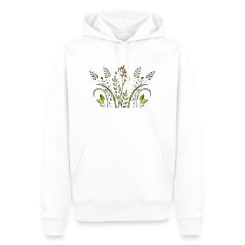 Blumen - Männer Premium Bio Hoodie - Weiß - Vorne - Nico (187cm)