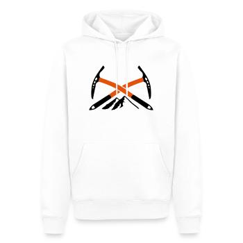 Bergsteiger - Männer Premium Bio Hoodie - Weiß - Vorne - Nico (187cm)