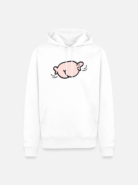 Arsch mit Ohren - Männer Premium Bio Hoodie - Weiß